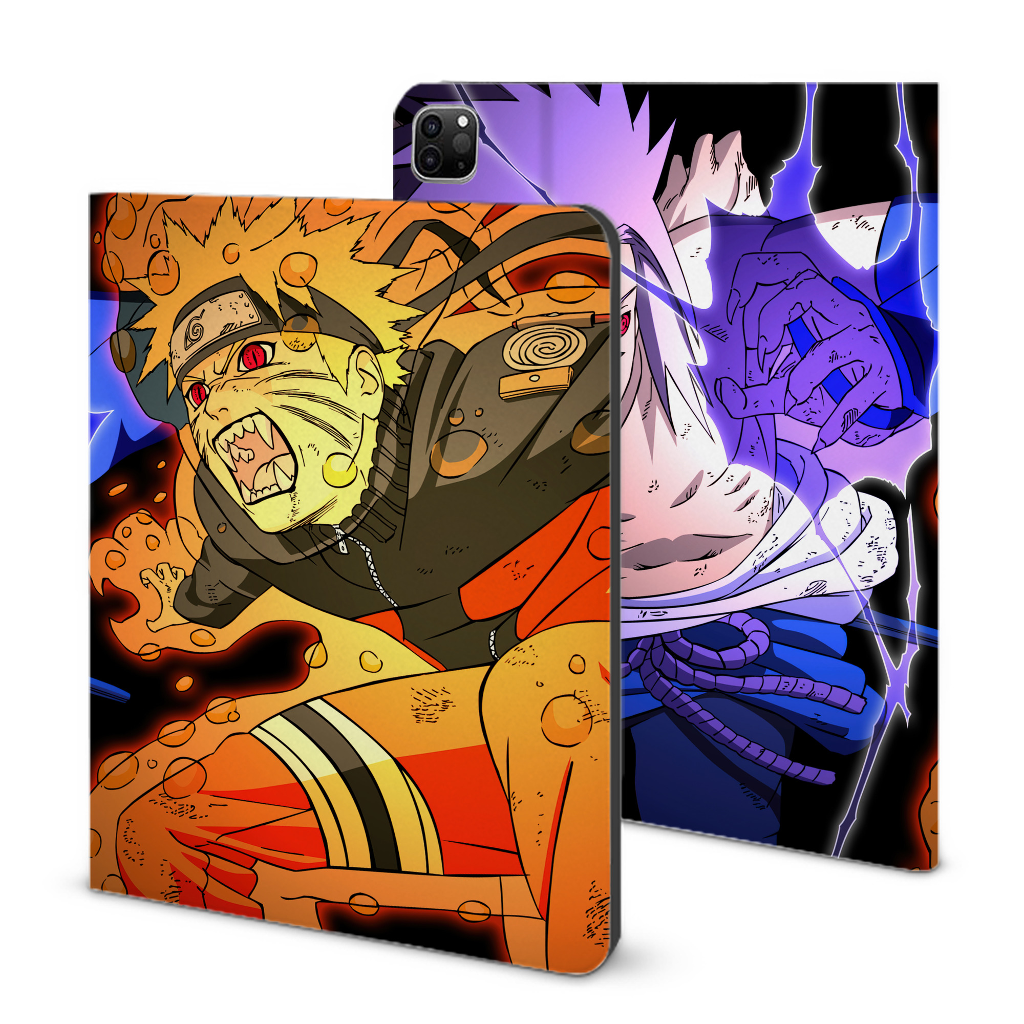 （画像用） NARUTO -ナルト- NARUTO -ナルト- 疾風伝 IPad ケース ブック型 PUレザー TPU 耐衝撃 軽量 薄型 ペン収納なし 全面保護 IPad 各モデル対応